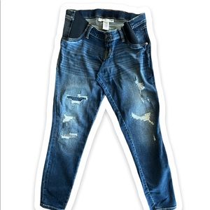 Maternity ankle skinny jeans